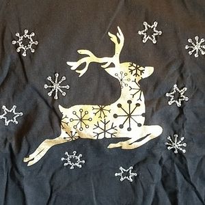 Coldwater Creek Reindeer Christmas Top Shirt 3X